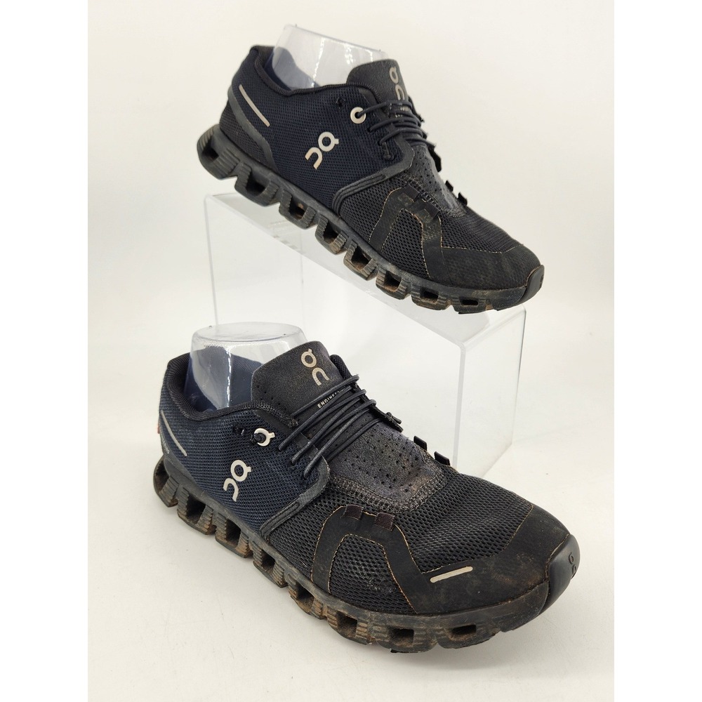On Cloud 5 Triple Black Running Shoes Womens 7.5 Black Mesh Sneakers 59.98905